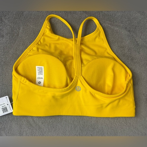 Lululemon Flow Y Wrap-Front High-Neck Bra - Size 6 - Maize Yelllow - Picture 2 of 4